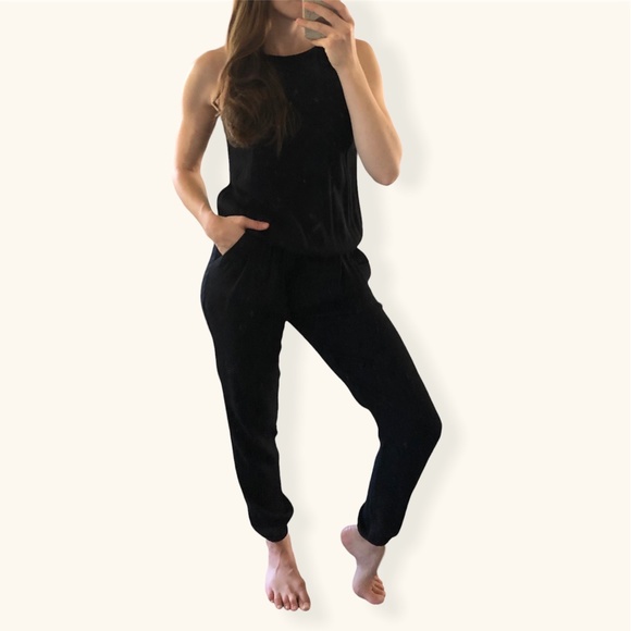 Joie Pants - Joie Black Sleeveless Jumpsuit - Size S